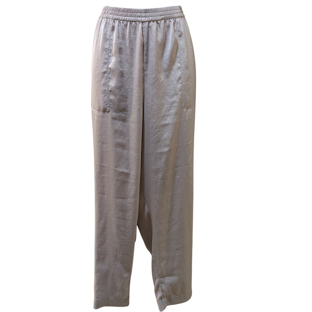 Barefoot‎ Dreams Taupe Tapered Lounge Pants XL Womens Elastic Waist Cozy Soft